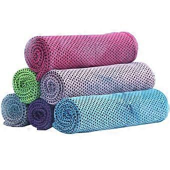 Toalha refrescante para atividades ao ar livre, toalha de microfibra com resfriamento instantâneo, macia e respirável, ideal para esportes, academia, ioga, corrida e camping. Reutilizável.