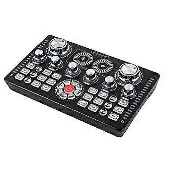 Q7 Audio Mixer USB External Sound Card of Headset Live Broadcast Sound Card compatible with Mobile Phone Computer 48V Phantom Audio Mixer