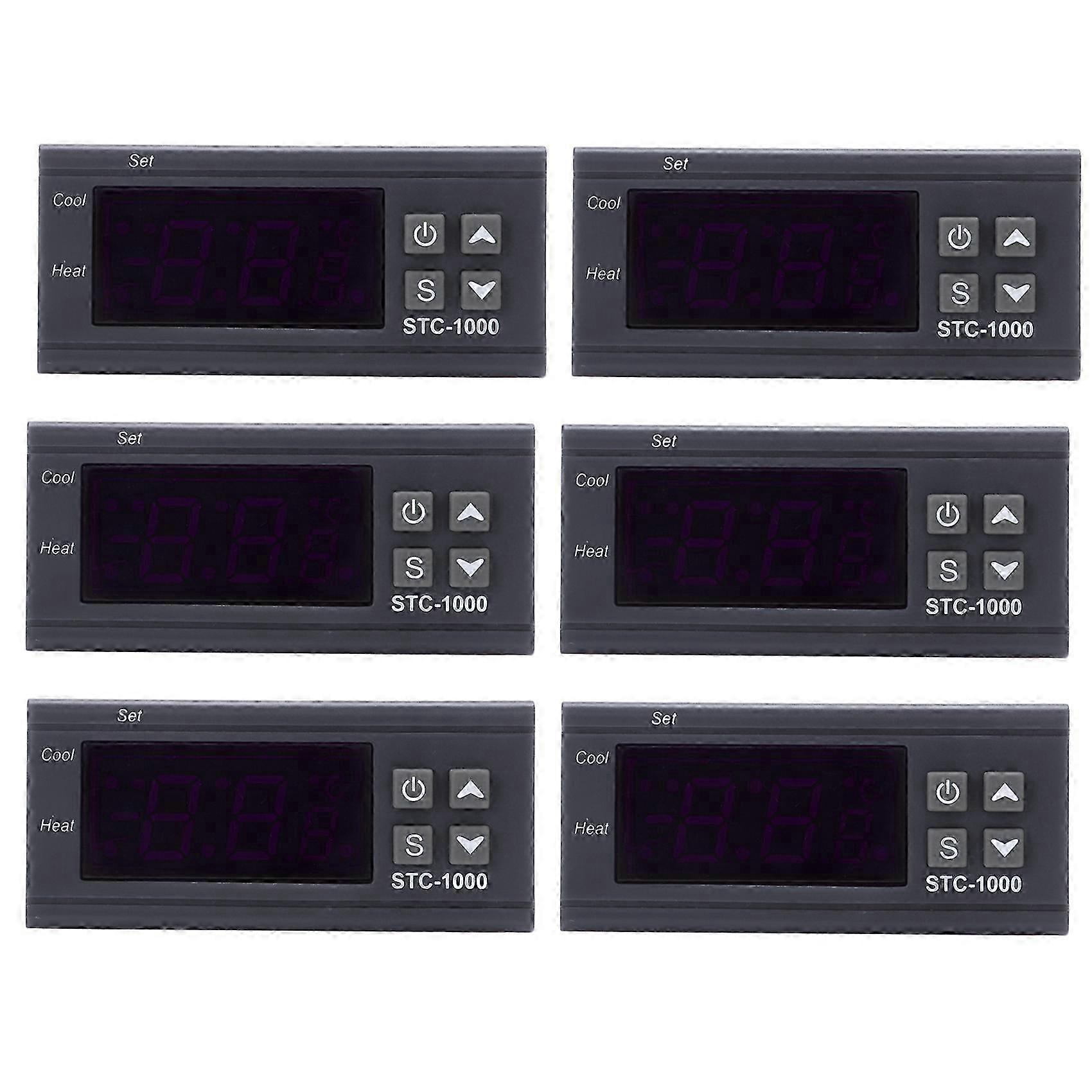 6X 220V Digital STC-1000 Temperature Controller Thermostat Regulator+Sensor Probe