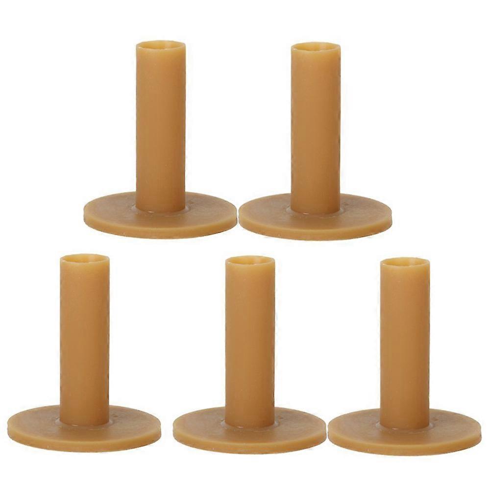 5pcs 60mm Rubber Tees (Coffee)