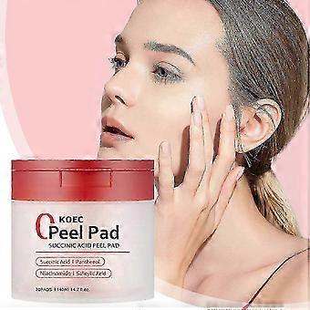 Anti-Aging-Peeling-Pads mit roter Bernsteinsäure, porenverfeinernde Peeling-Pads, Hautpflegeprodukte - tfd