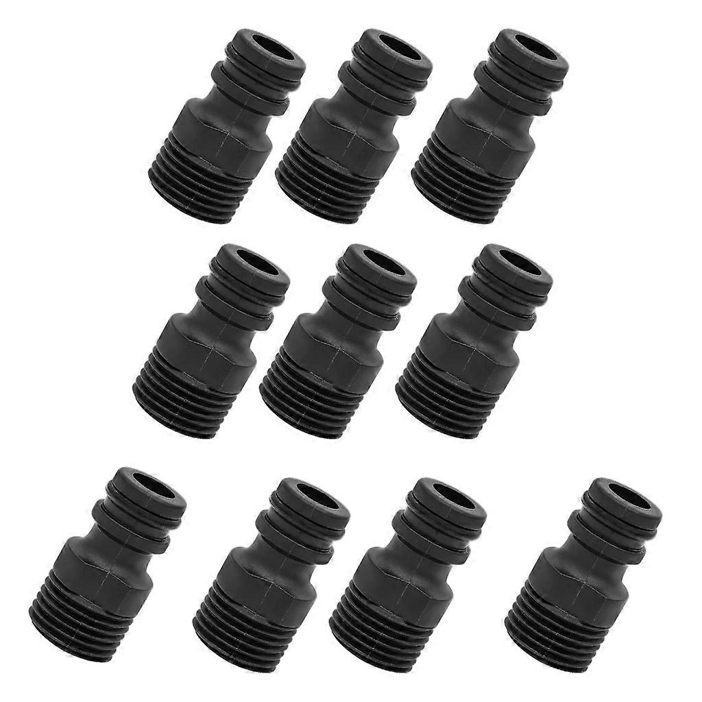 10 Plastic Hoses Quick Connect Adapters with Threaded Fittings