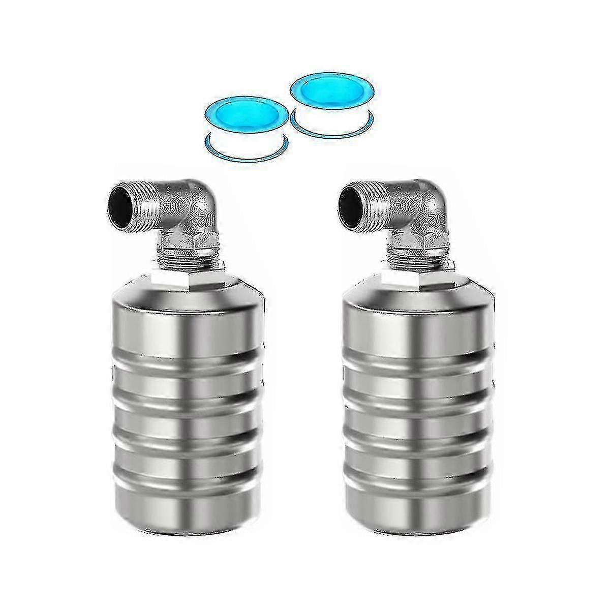 2pcs Fully Automatic Water Level Control Float Valve, Stainless Steel Mini Floating Ball Valve -1/2