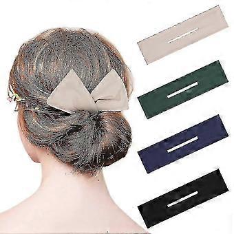 XYYC-4-Piece Fabric Hair Bun Maker Set for French Twist, Ballet & Party Hairstyles (Multi-Color)