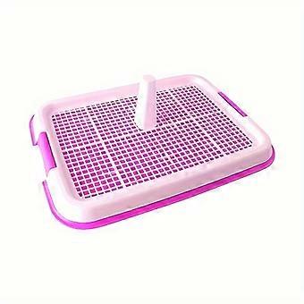 Dog Potty Toilet With Urine Guide Post, Dog Pee Pad Holder, Detachable Anti-splash Dog Toilet Training Tray For Indoor Dogs