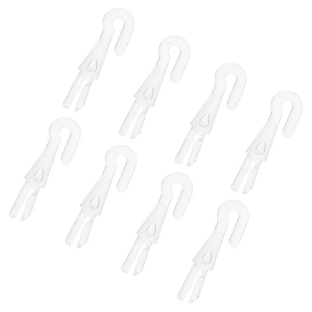 Transparent Plastic Blind Hooks for Window Blinds, 8 Pack, Small Size, Secure Attachment