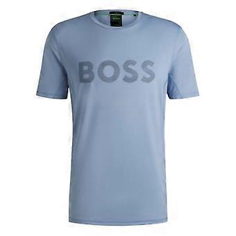 Boss Mens Striped Logo Regular T-Shirt