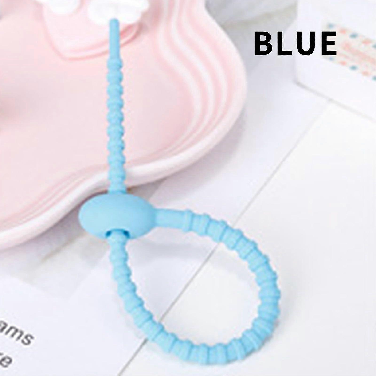 Home Textile Storage Creative multi-functional data cable tie reusable silicone cable tie Orange