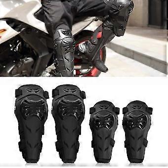 Motocicleta Shin & Elbow Guards - 4 Ajustáveis Armadura Cotovelo do Joelho Guarda Equipamento de Proteção de Motocicleta Protetor para Ciclismo de Estrada