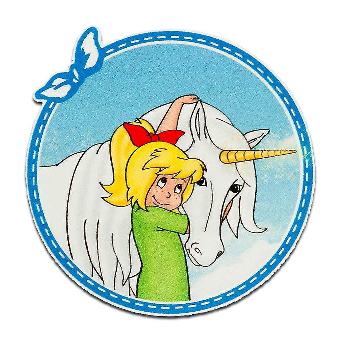 Bibi Blocksberg Unicorn - Patch, Iron-on Transfer, Size: 7 x 7 cm