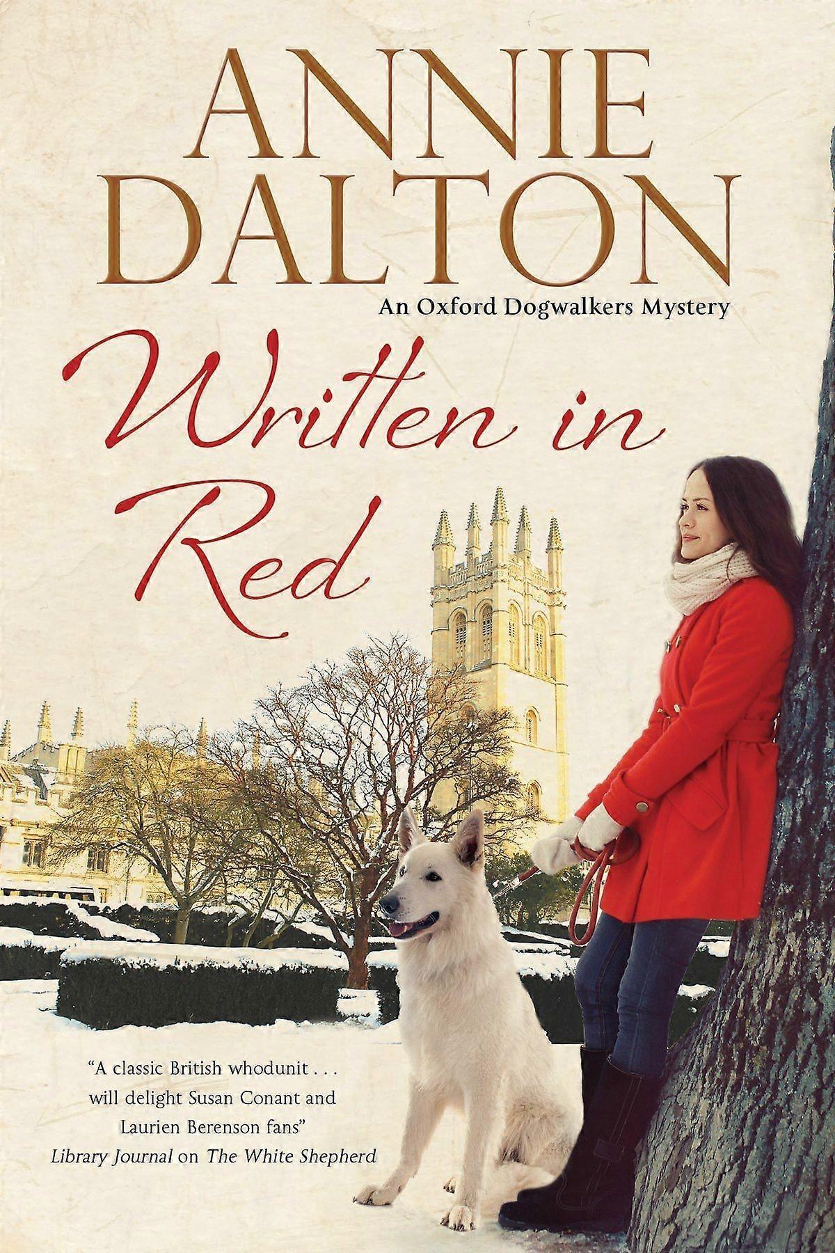Written in red