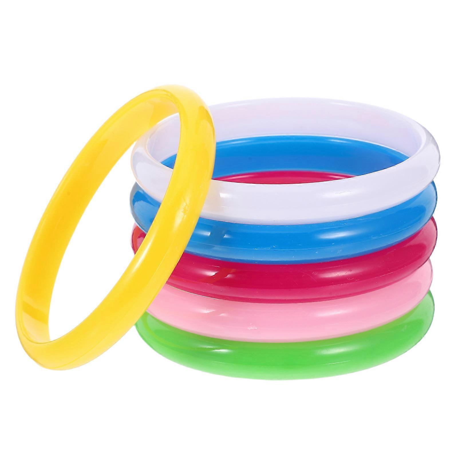 Plastic Candy Color Bangle Bracelets for Party Use 6Pcs Set