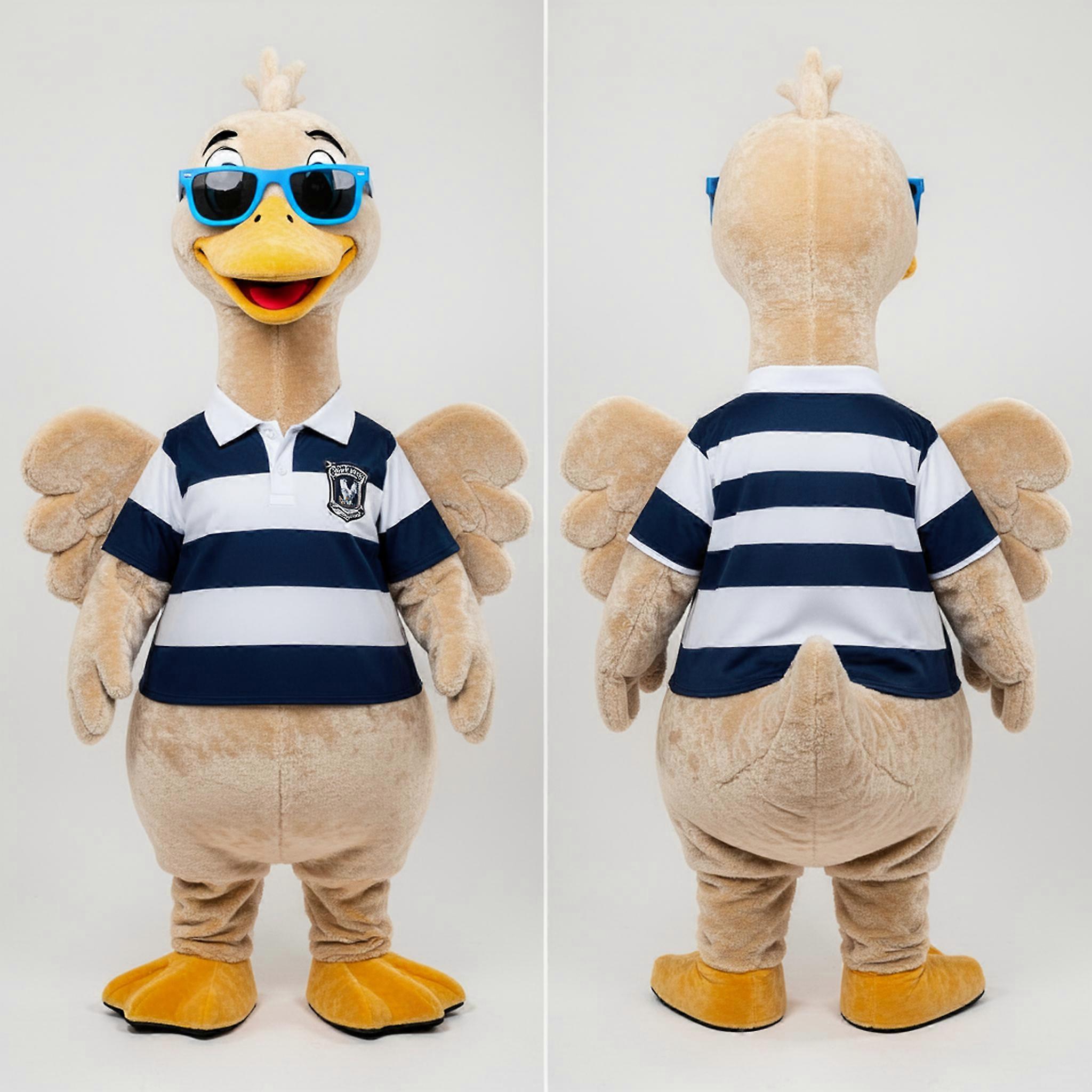 MASTICOT Beige Plush Swan Mascot