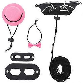 Adjustable Lizard Leash Harness Bow Tie Kit for Reptile Outdoor Use 1Set