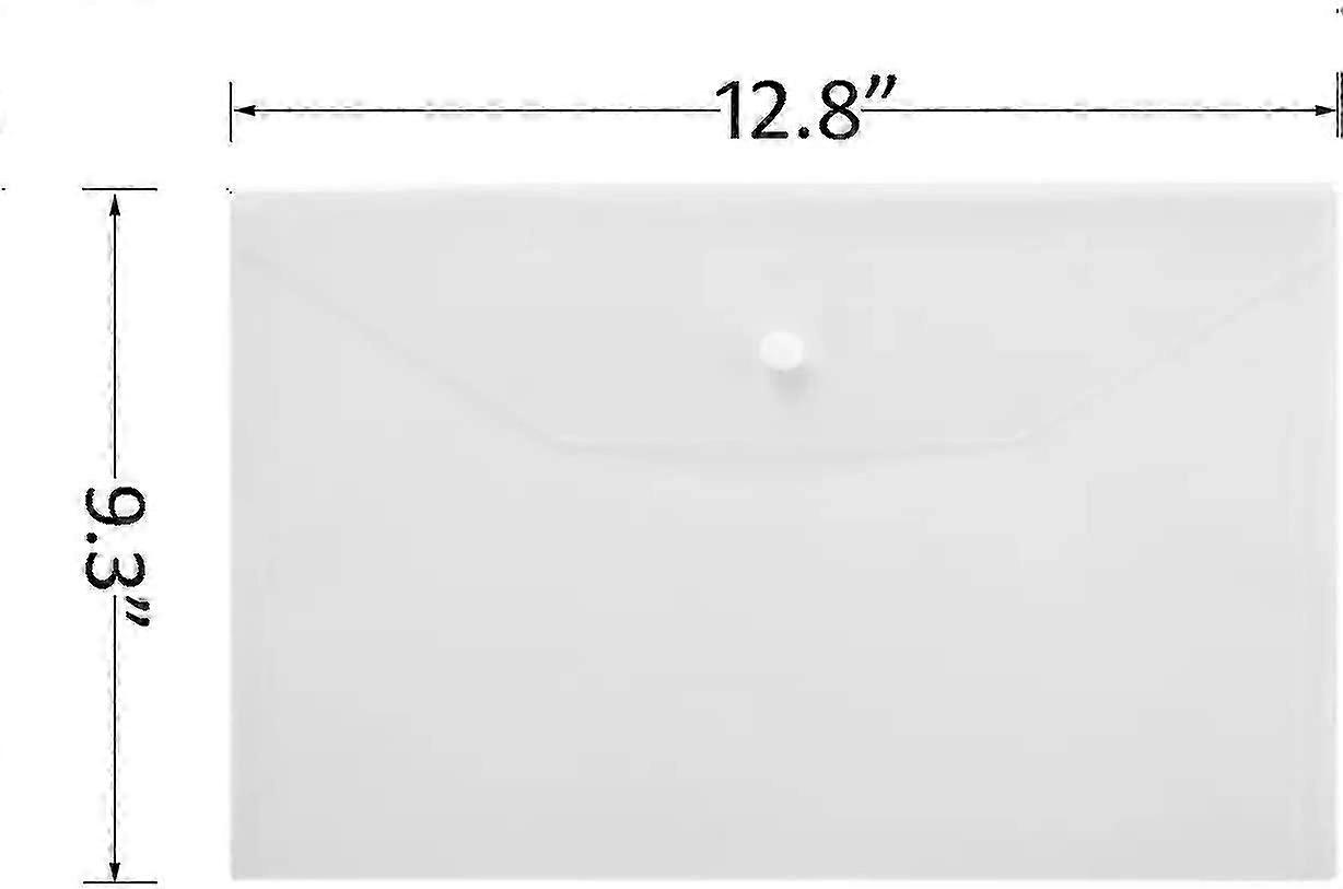Premium Envelope Envelope 10 Pcs Plastic Document Envelopes With Snap Button Quality Clear Document Folder For A4 Size