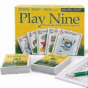 Golf Card Game in English - Play Nine Version,T