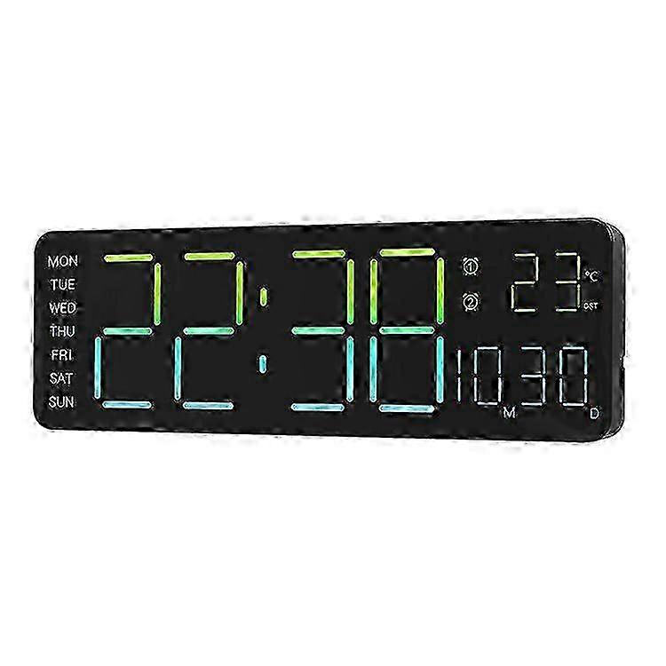 Minimalist RGB Wall Clock With Temp Date Timer
