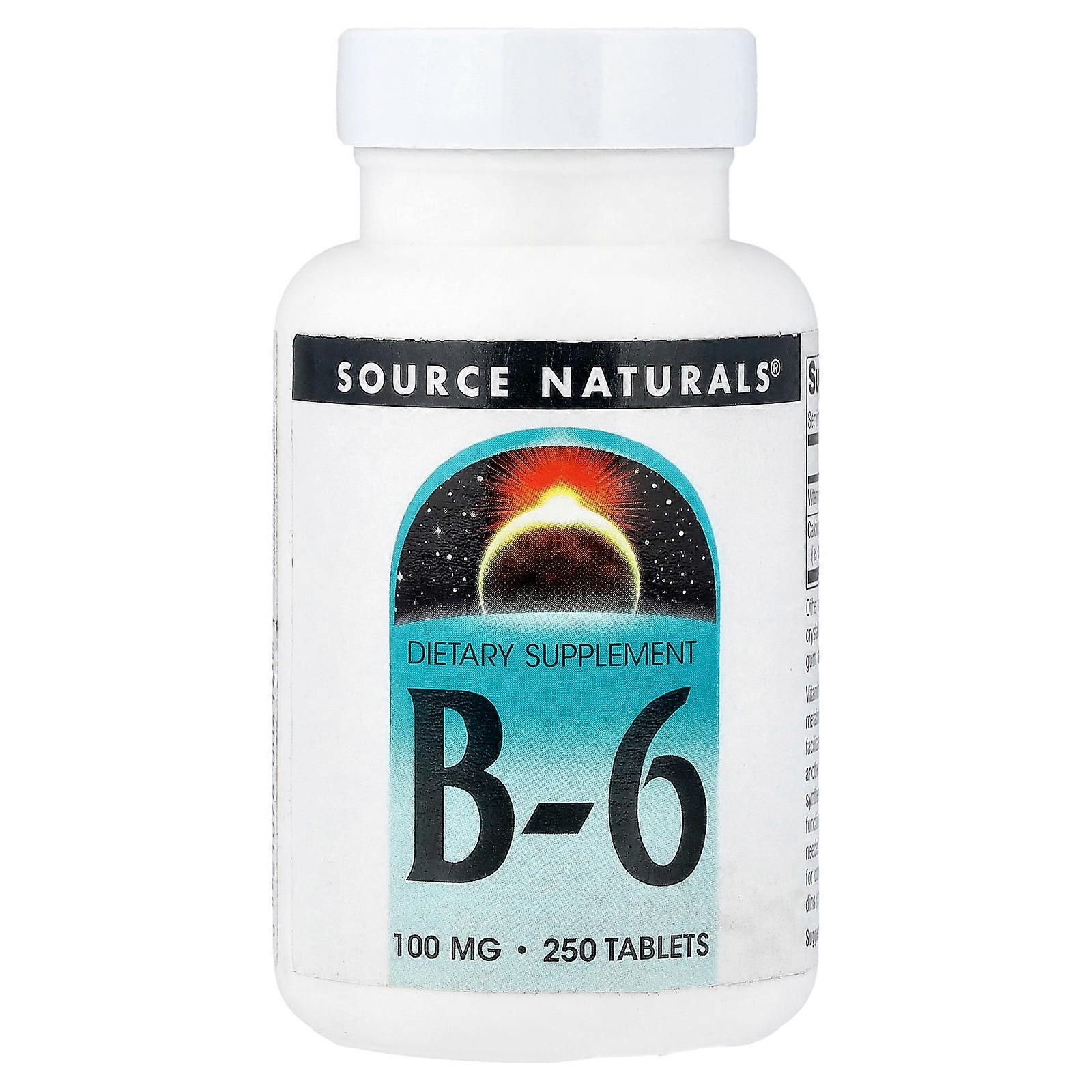2 x Source Naturals, B-6, 250 Tablets