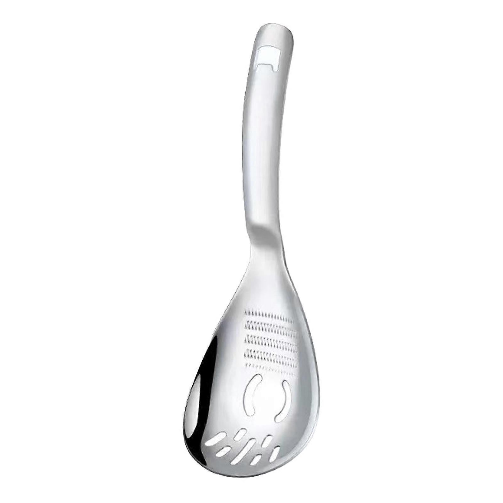 Kitchen Grinding Spoon for Garlic Ginger Mashing and Egg Draining Function