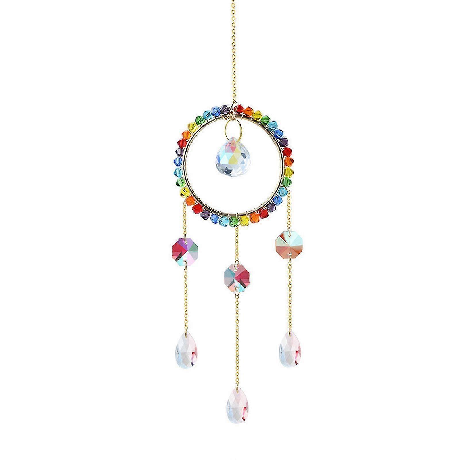 Crystal & Gold Wind Chime Suncatcher
