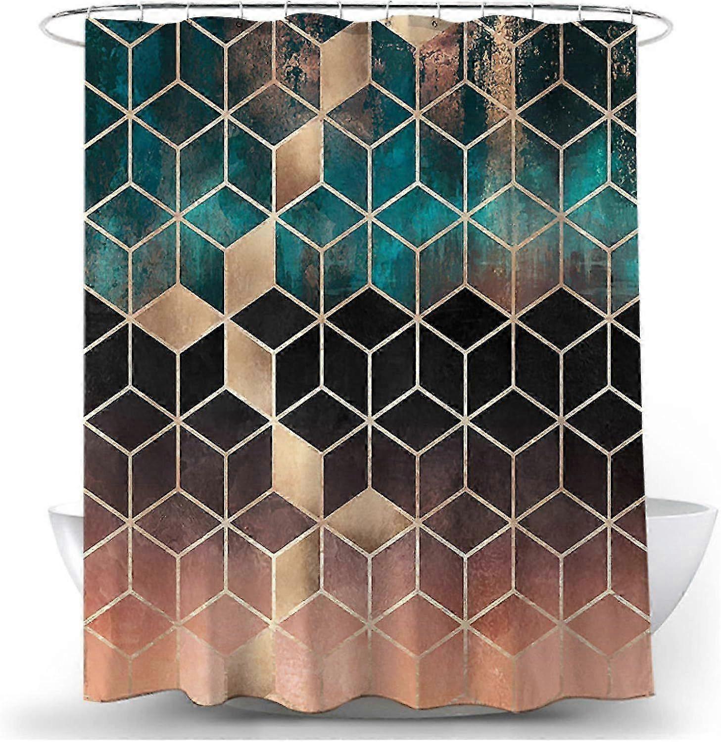 3D Pattern Polyester Bath Shower Curtain