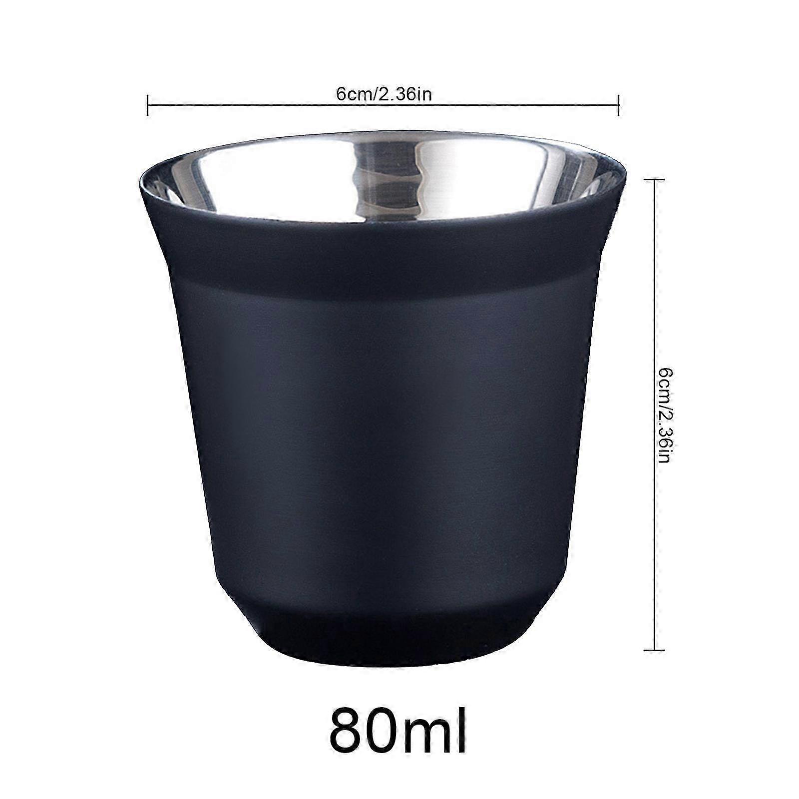 80Ml Double-Wall Stainless Steel Coffee Cup