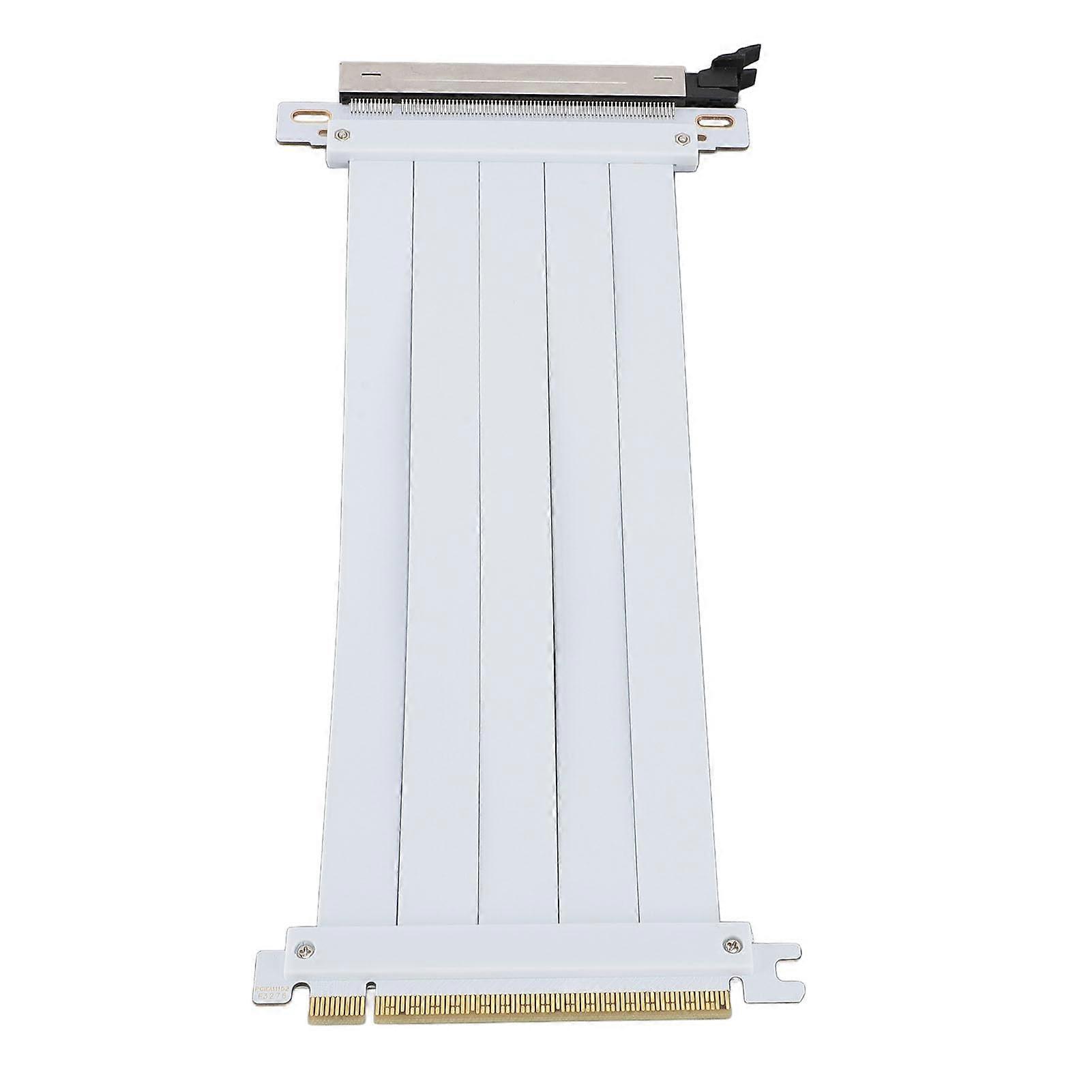 PCIe 5.0 Riser Cable 20cm Speed GPU Extension with Vertical GPU Mount for RTX 4090 White