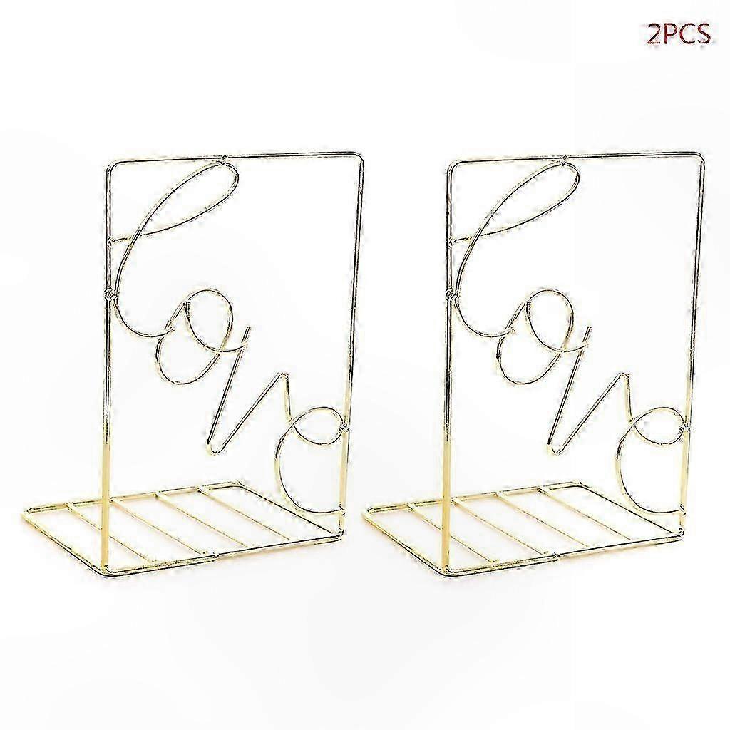Love-Shaped Metal Bookends Pair