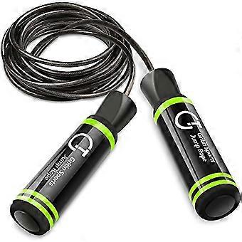 Speed Skipping Rope with Soft Memory Foam Handle, Tangle Free Adjustable PVC Coated Steel Cable, Rapid Ball Bearings for Fitness Workouts Fat Burning