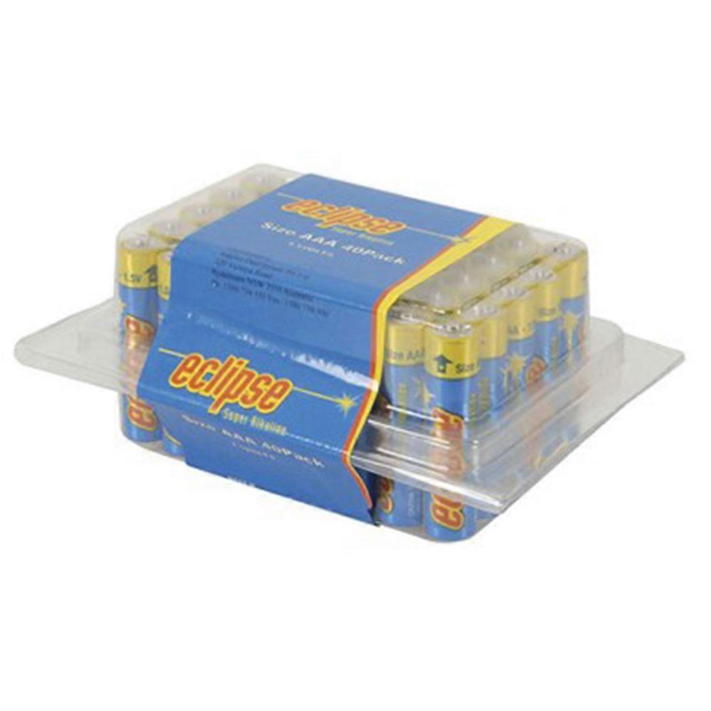 40PCS Eclipse Alkaline General Purpose Batteries AAA Not Rechargeable 1.5V