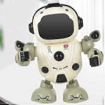 Intelligent Early Education Sound and Light Mechanical Robot Toys, Color: 8 Green