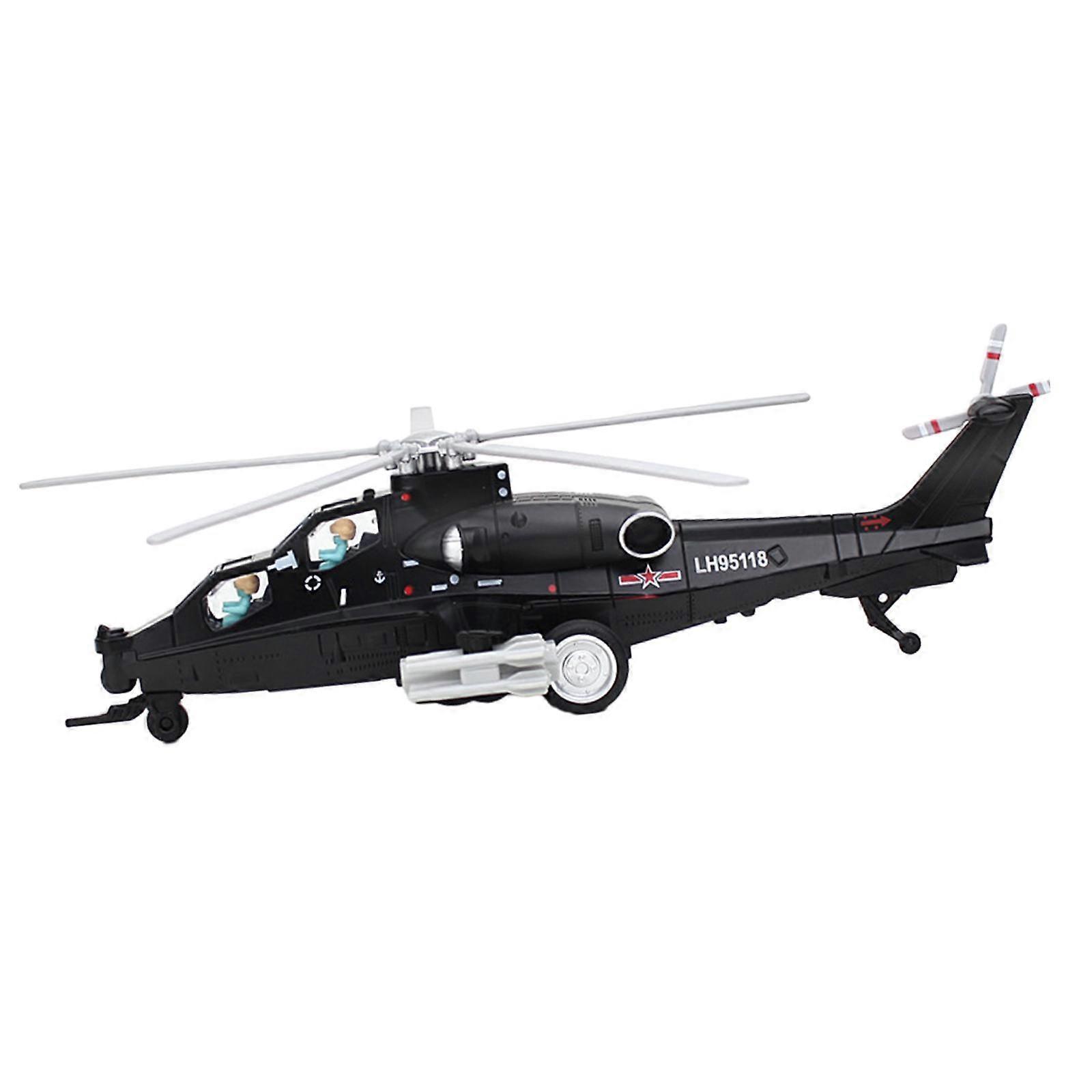 Alloy Helicopter Model With Light Sound Pull Back Action