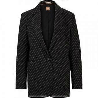 Boss Womens/Ladies Striped Notch Neck Regular Blazer