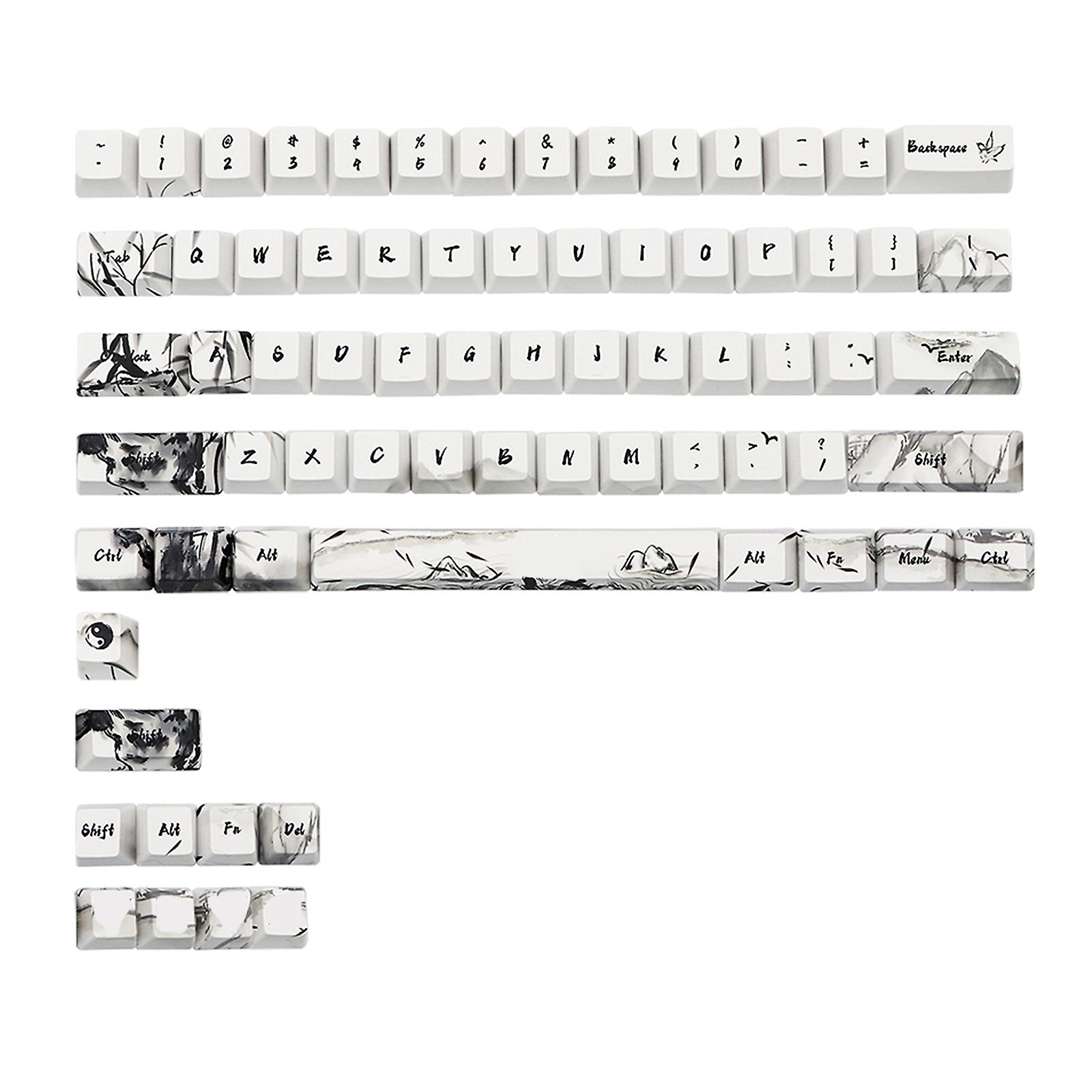 Keycap Dye Sublimation OEM Profile Mechanical Keyboard PBT Keycap 68/71/110 Set