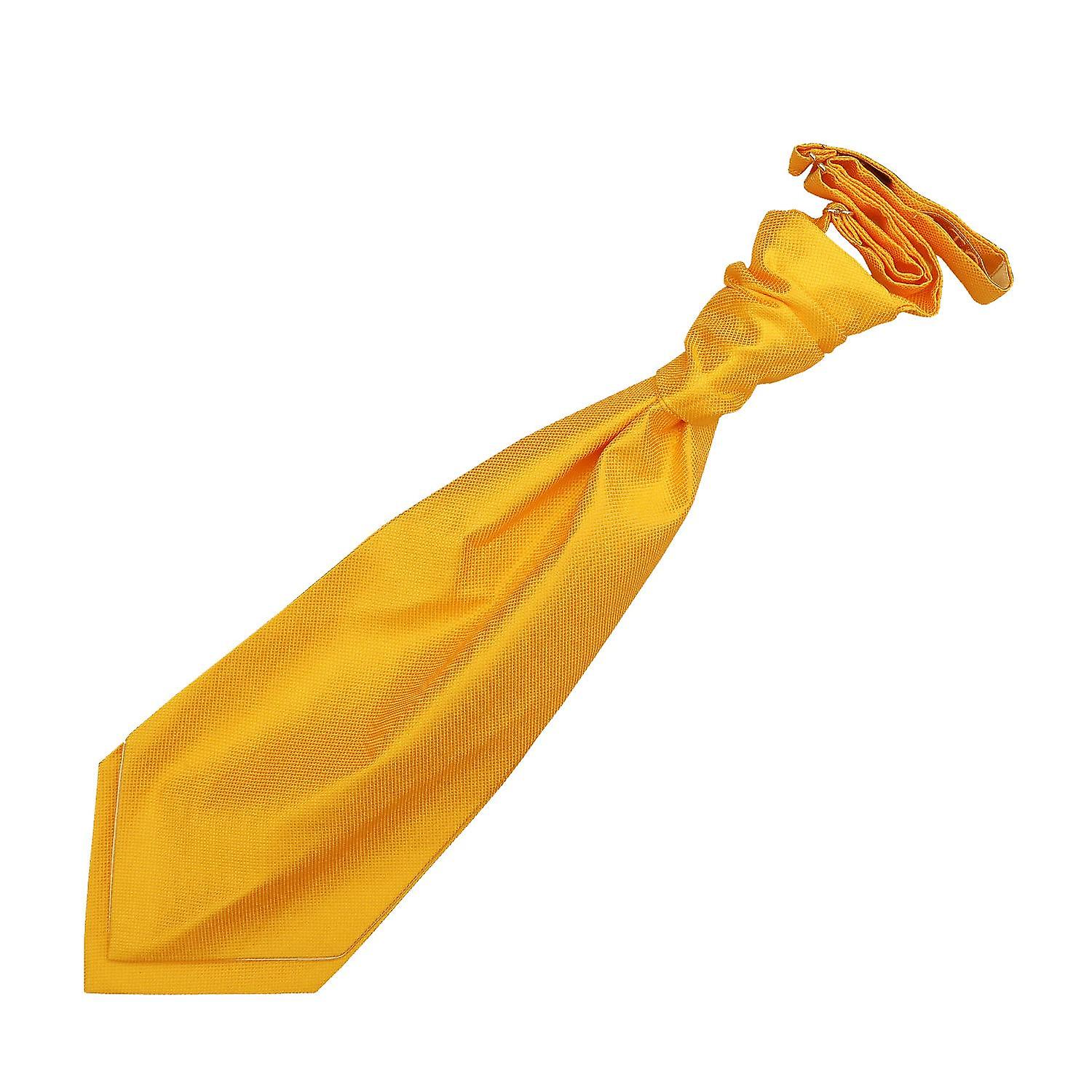 Sunflower Gold Solid Check Pre-Tied Wedding Cravat