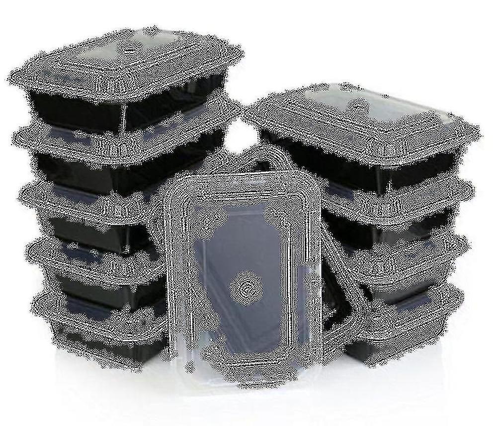 10 Pack Premium Stackable Microwave Re-usable Lunchbox Food Container Meal Boxes