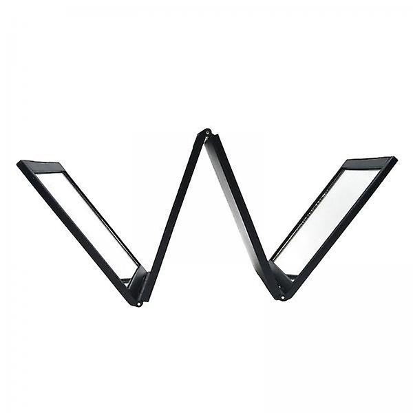 5xMini Travel 4 Panel Expandable Cosmetic Makeup Mirror Black Adjustable
