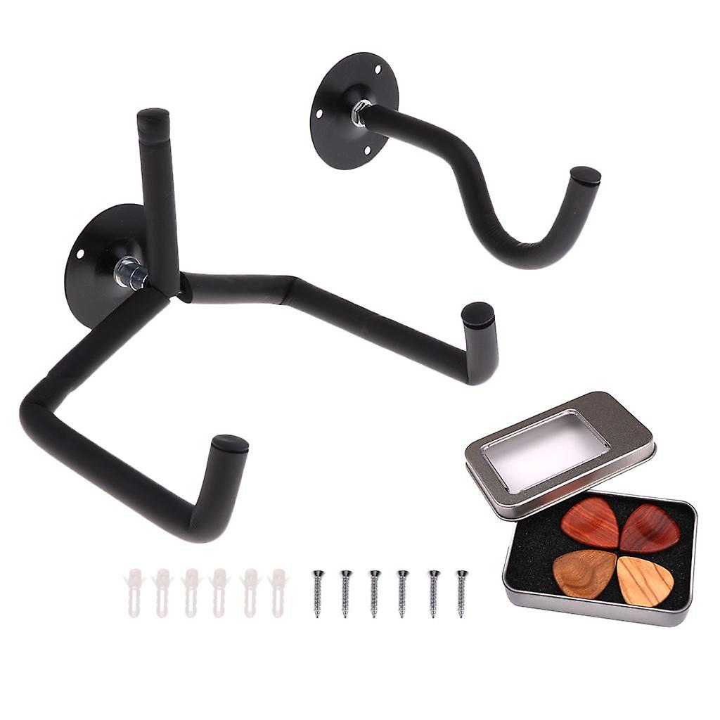 Support mural de sécurité pour guitare horizontal avec ensemble de médiators