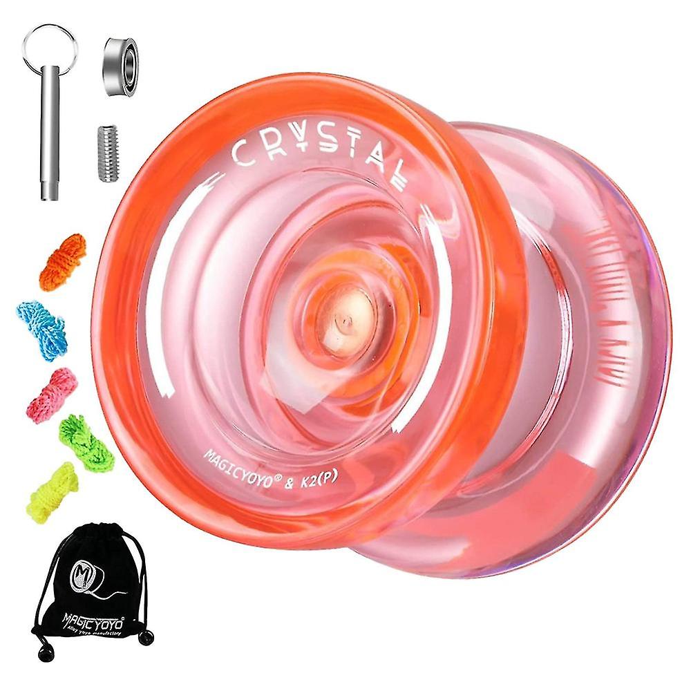 K2 Plus Crystal Responsive Yoyo,dual Yo-yo With Replacement Unresponsive For Intermediate,orange