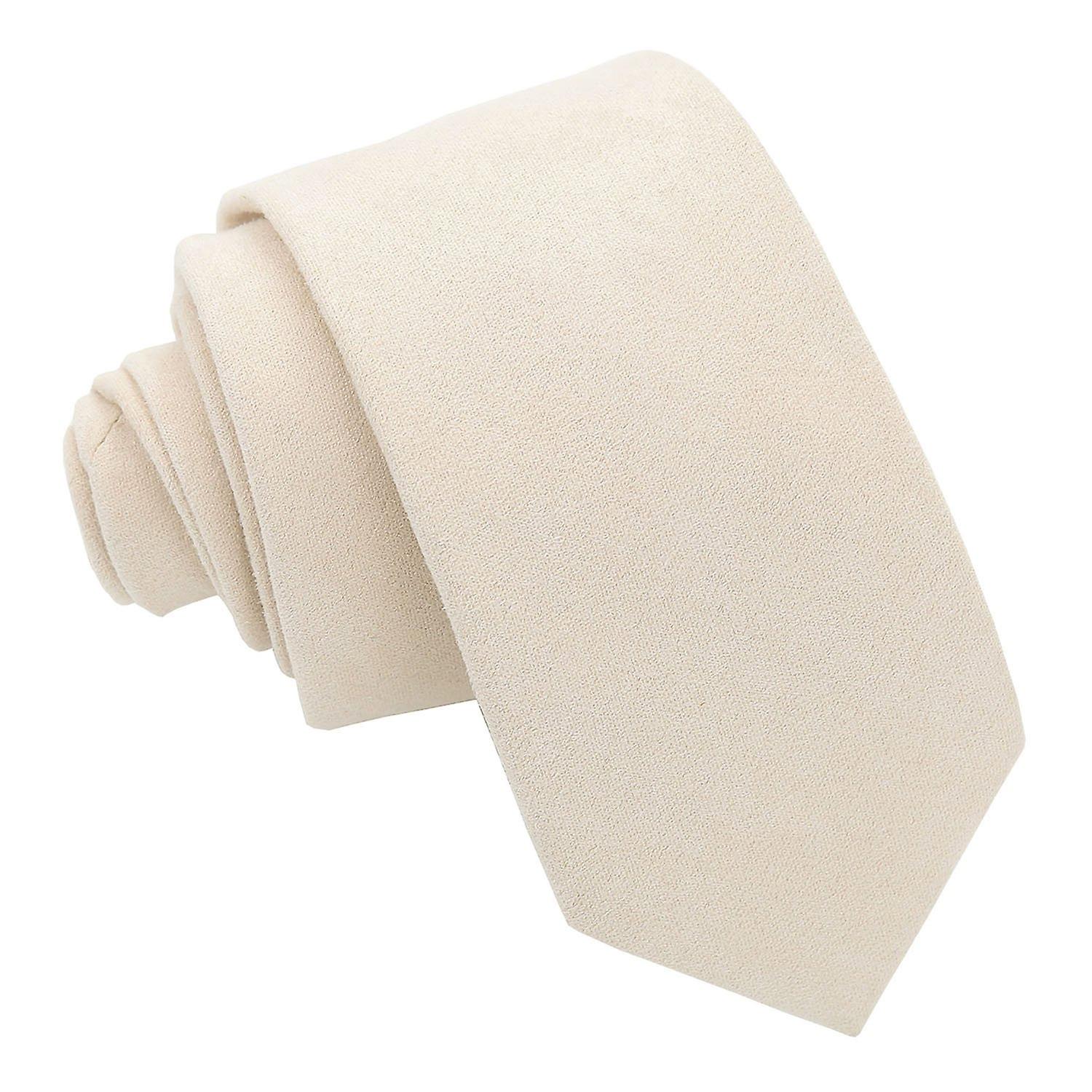 Beige Suede Slim Tie
