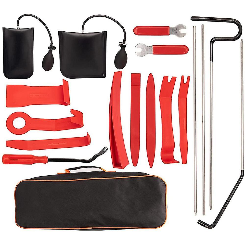 طقم أدوات السيارة مع مضخة كيس إسفين الهواء ، طقم قفل السيارة طويل المدى ، طقم فتح الباب ، Auto Tri