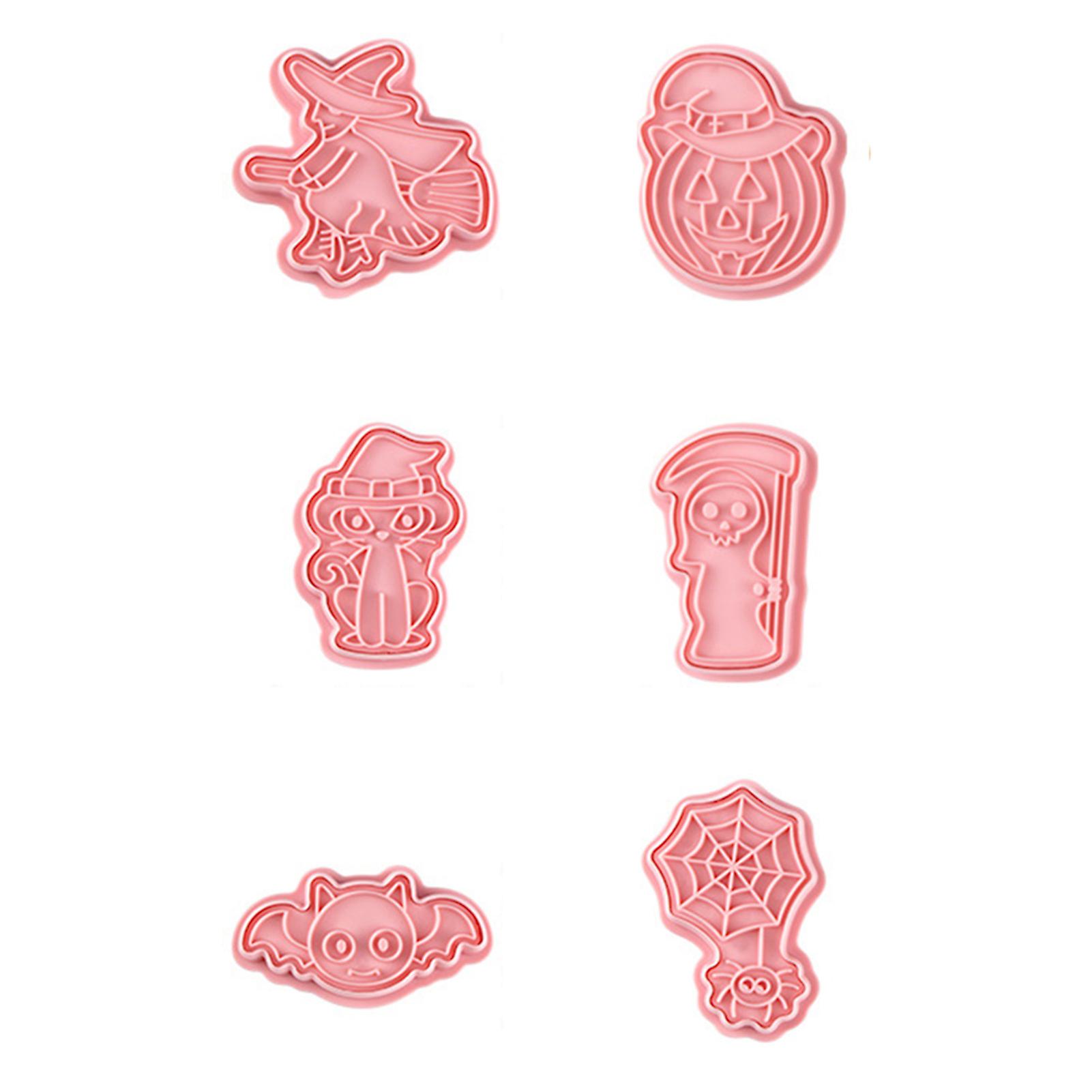 Halloween Cookie Cutter Stencils 3d Cartoon Diy Biscuit Template Practical Kitchen Baking Tools Easy Operation