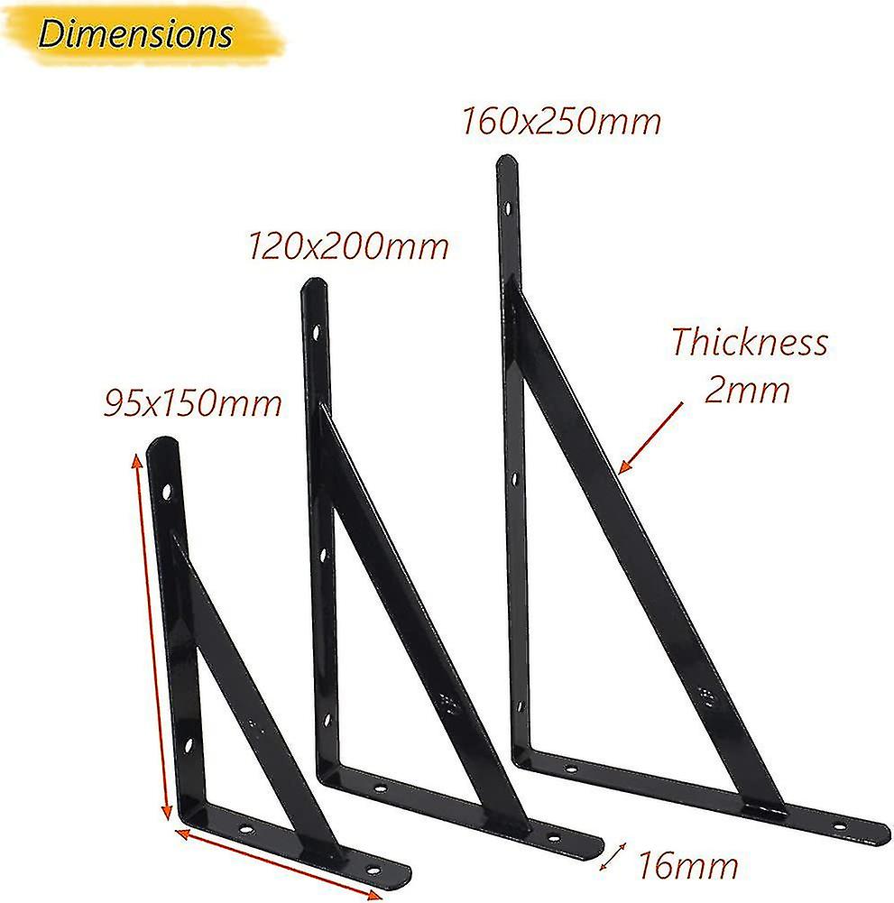 Heavy Duty Shelf Brackets Triangle Shelving Brackets Right Angle Wall Mounted