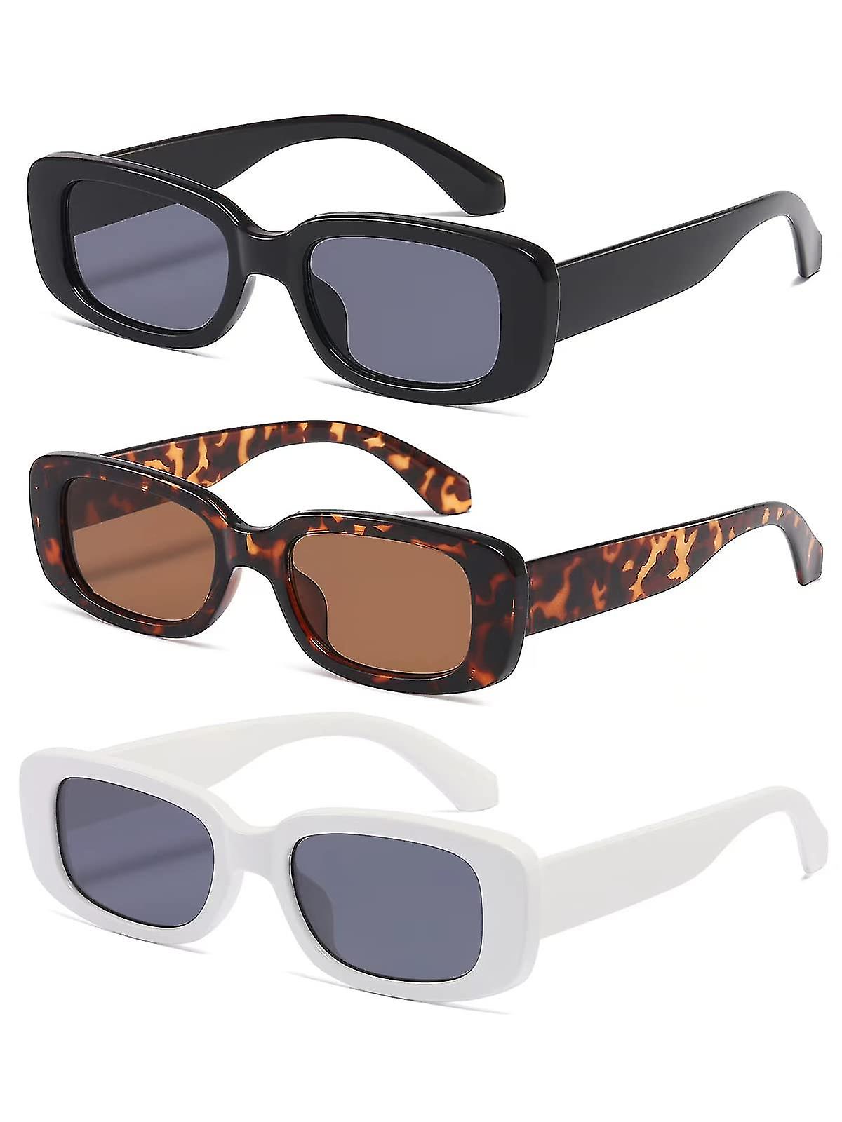 Women's Rectangular Sunglasses Men's Trend, 3pcs