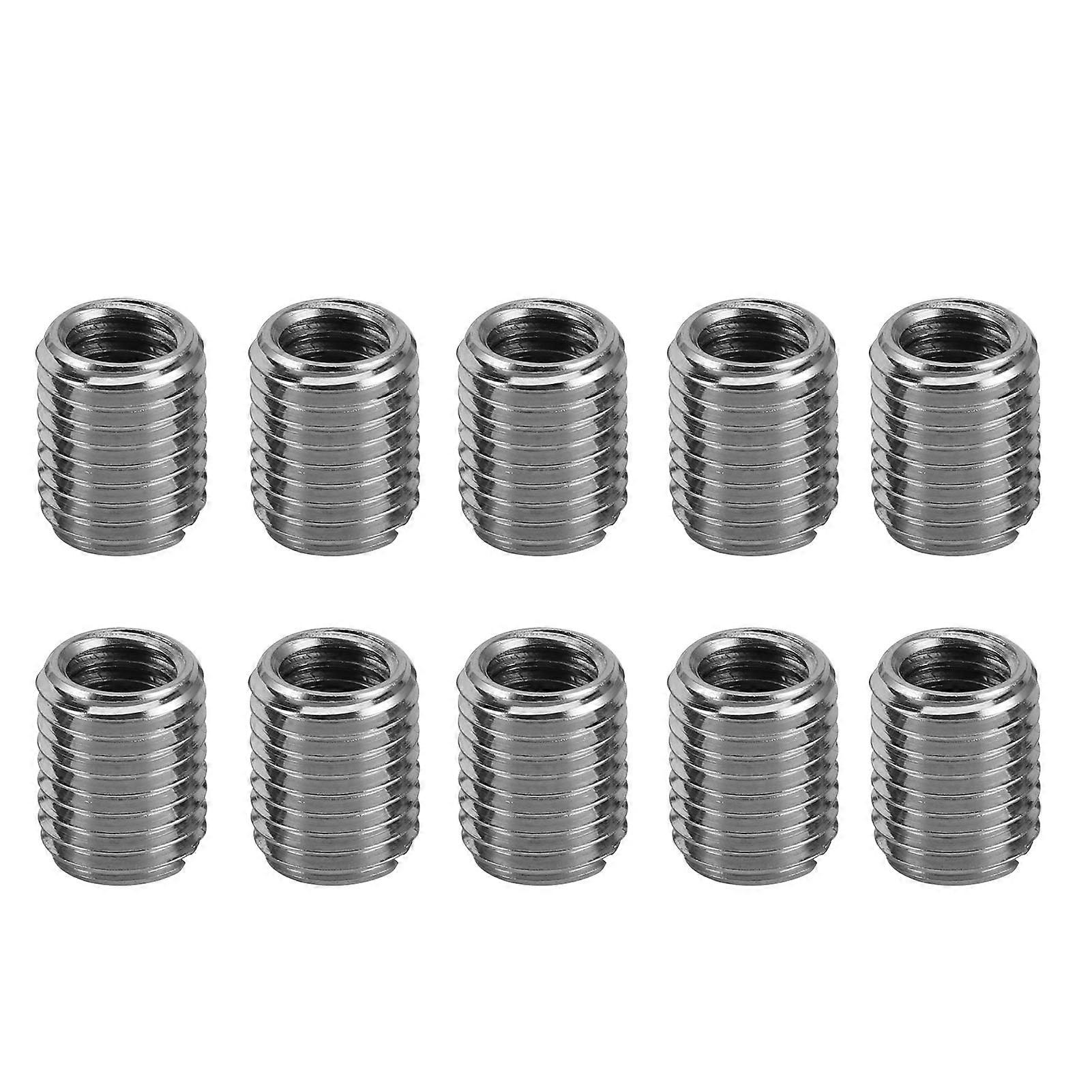 Threaded Insert Nut Pack of 10 Repair Nut Male Thread Extension Tool Stainless Steel Threaded Sleeve Components