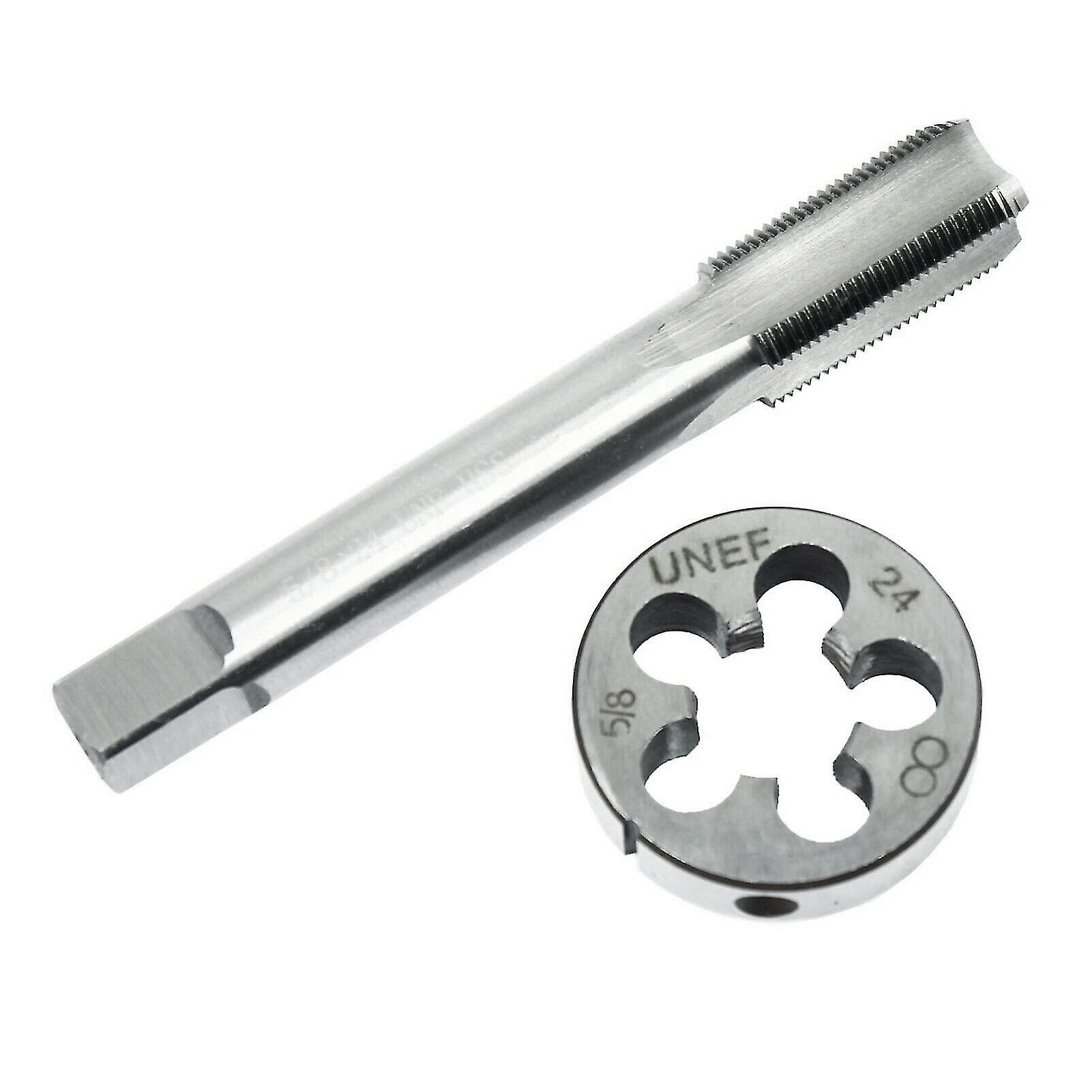 5/8'-24 Tap and Die Set High-speed Steel Right-hand Thread for Thread Restore TY