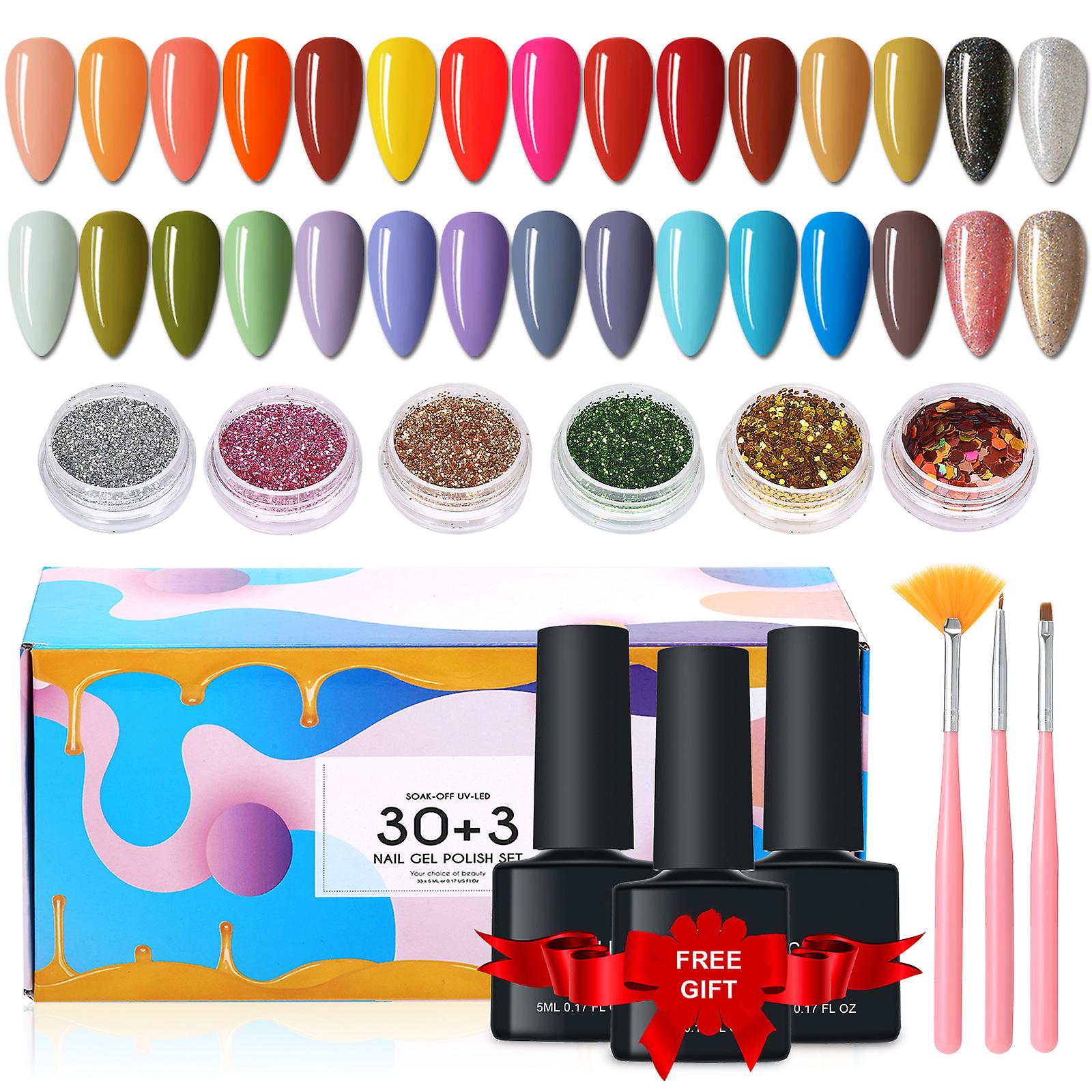 43pcs Gel Nail Polish Kit Nail Polish