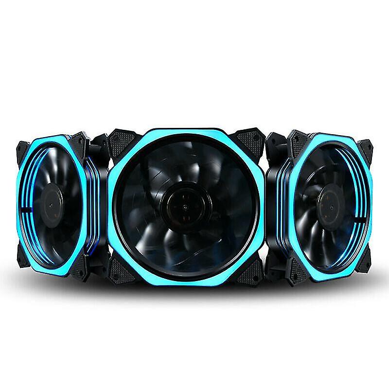 Computer System Cooling Parts Ice Blue 12cm Rgb Led Computer Case Silent Cooling Fan Glowing Cpu Coolers Tools Y