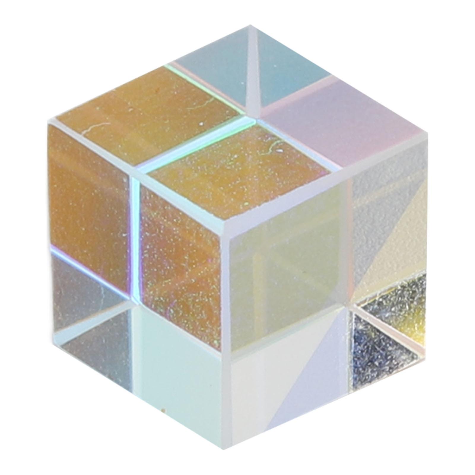 Prism Cube Optical Glass Prism Cube Multi Color Photography Props Tabletop Decoration 10x10x10mm