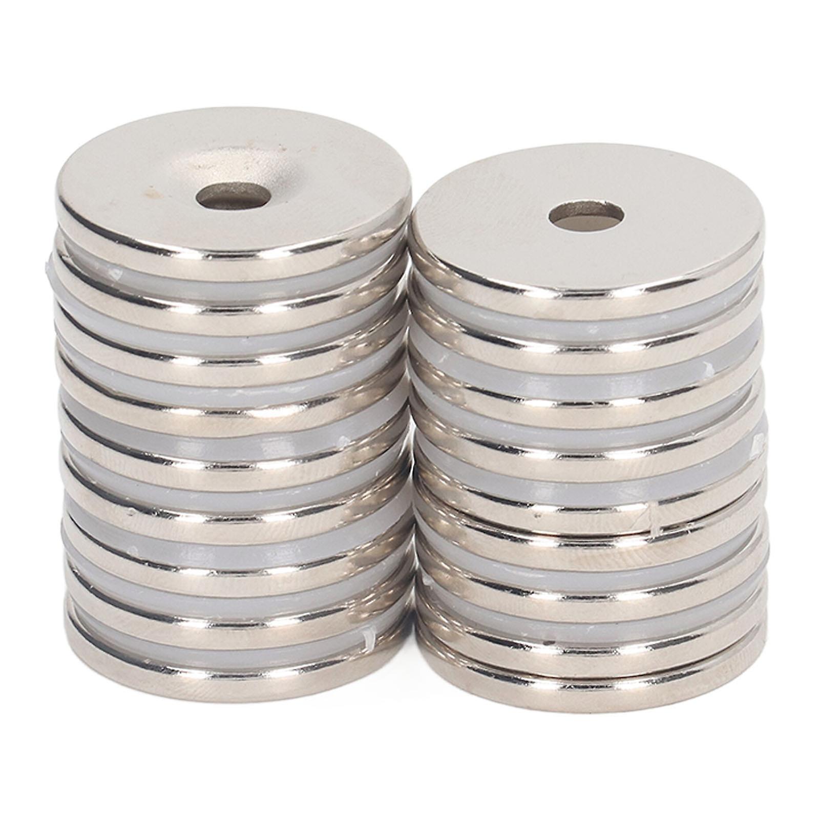 18Pcs Mini Neodymium Magnets Strong Magnetic Round Shape Industrial Magnets with Hole for Crafts Science DIY